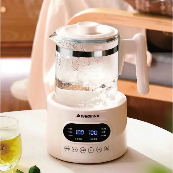 Kettles 1300ml Infantil Thermostatic Milk Regulador Baby Kettle 24H Mantenha o aquecedor de leite em pó de leite quente de 5 marchas Ajuste a chaleira elétrica