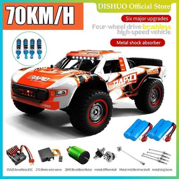 Carro elétrico/rc carro RC Off Road 4x4 50km/h ou 70 km/h de alta velocidade Motor monster monster monster 1/16 Desert/Snow Racing Drift Cars Toys for Boys T240422