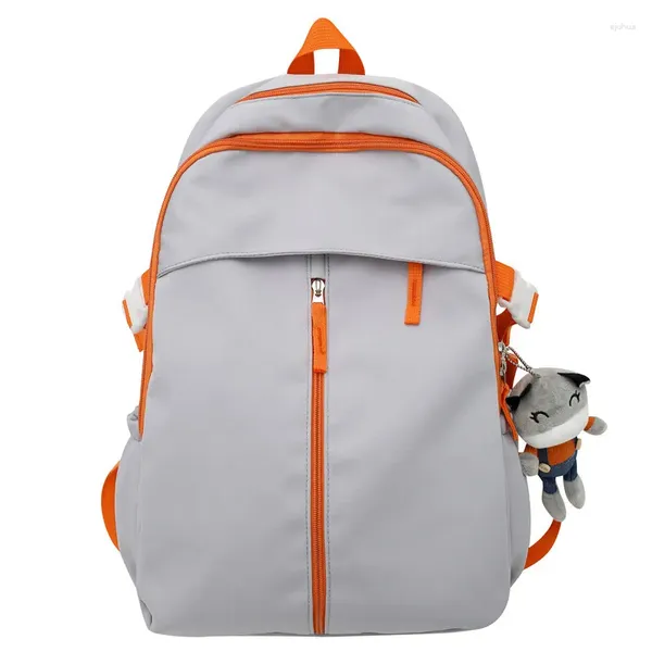 Backpack College Student School for Teenage Girls Boys de grande capacidade Nylon Mulheres coreanas Bagpack casual