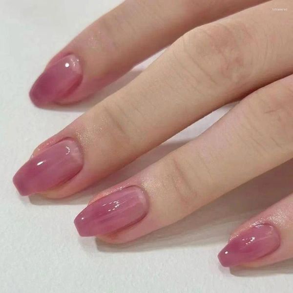 Falsche Nägel Langes Ballerina Mode voll Cover französische Presse auf abnehmbare Rose Red Nail Tipps Frauen Mädchen