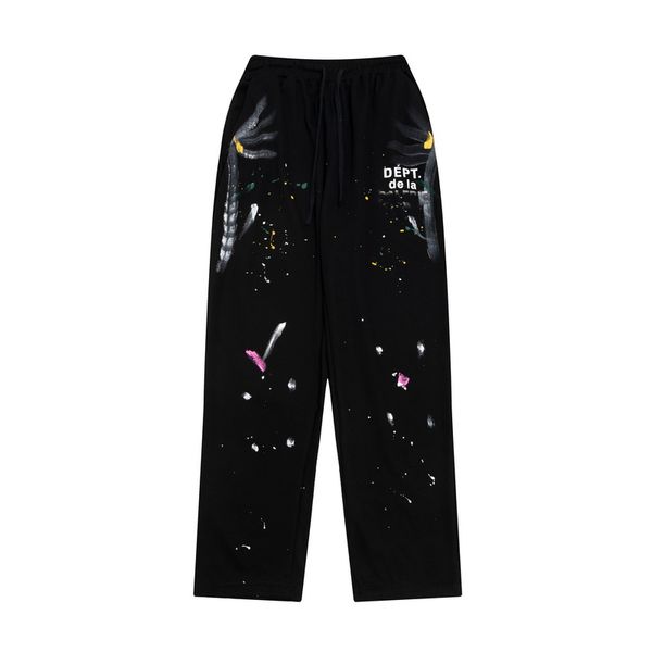 Pantaloni della tuta dipinti di design pantaloni Eur size uomini hip hop patch unisex jogger stampano jogger che colavano di vestizioni vere foto