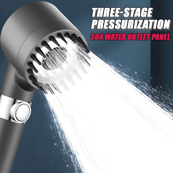 Purificatori Scheda doccia ad alta pressione con filtro a pennello massaggio 3 modalità a spruzzo regolabile Spray Rain doccia Accessori per il bagno