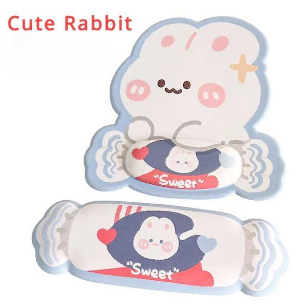 На запястье мыши на запястье покоя Kawaii Pad Pad Pad Pad Set Set милая ручная поддержка эргономичная подушка из муниза