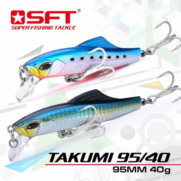 Acessórios 95mm 40g Afundação de peixe -pesca Laser Laser Hard Isca Artificial 3D Olhos Pesca Wobblers Wobble Minnow Fishing Lure