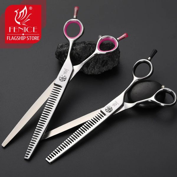 Tesoura Fenice 6,75/7,0 polegadas Rainnamento de pet scissors Taxa de desbaste de cisalhamento de cães 70% Handelim assimétrico