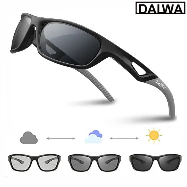 Acessórios Dalwa Photochromic Fishing Sunglasses Polarized Men's Driving Tonses Male Glasses Sun Caminhando Classic Classic UV400 Eyewear