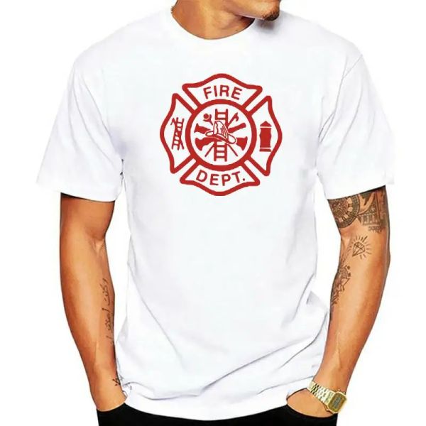 Camisetas de camisetas de bombeiros de bombeiros camiseta de camiseta de camiseta gráfica 100% 2022 Moda Moda Solid Men Tir