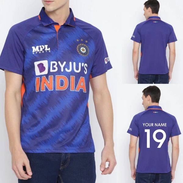 Rugby New Style 2022 2023 Indian Cricket Shirt Trikots benutzerdefinierter Name und Nummer