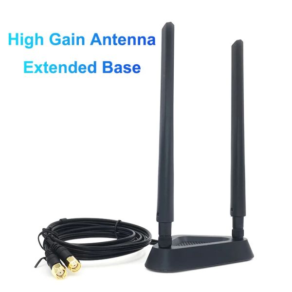 Router hohe Verstärkung Dual Band 2,4G/5GHz verlängerte Magnetbasis -Antennen für AX210 AX200 WiFI CARD Desktop PCIe -Adapter Wireless Router AP