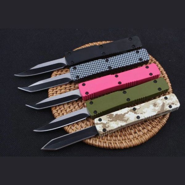 Accessoires Mini -Taschenklammelmesser Dual Action 440 Blade Taktische Tasche Falten Fixed Blade Hunting Fishing EDC Überlebenswerkzeug Messer