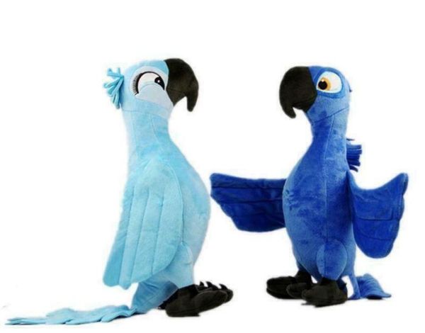 2pc Rio Movie Figur Blu Juwel Plüschspielzeug Maacaw Papagei Blue Birds Toy Doll2568872