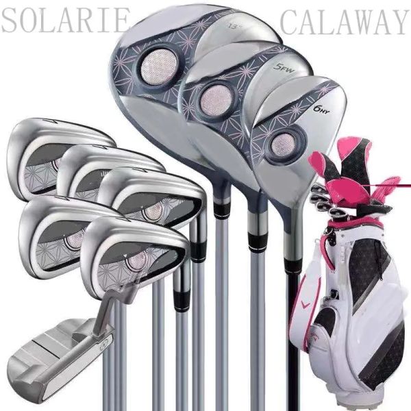 Clubs Solaire Womens Calaway Golf Clubs Komplette Sets Ladys Drive Fairway Wood Irons Putter Graphitschaft und Tasche