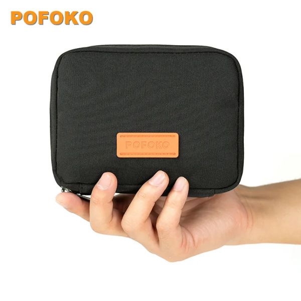 Accessoires Pofoko Digital Storage Bag Travel Organizer Hülle für Zubehör Ladegerät Power Bank Kabel USB -Kopfhörer, tragbare Tasche, PF02