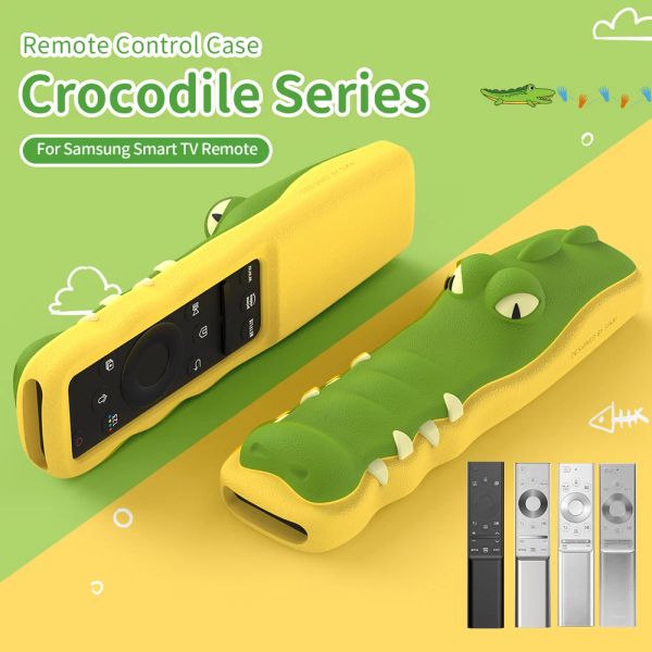 Kontroll -Silikon -Fernbedienungsfall für Samsung Smart TV BN5901357A/01311B Serie Remote Creative Crocodile Form Protective Cover