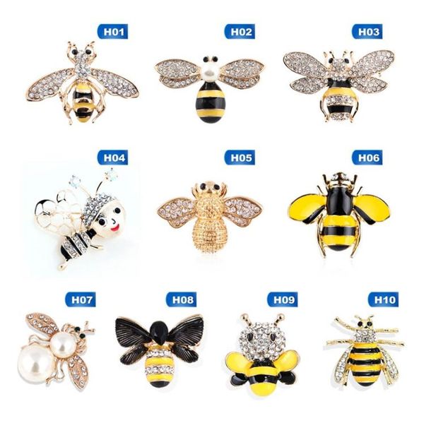 Kristall Strasssteine und emaillierte Bienenhornissen -Brosche Stifte für Frauen Modekostüm Schmuckzubehör Geschenk3733234