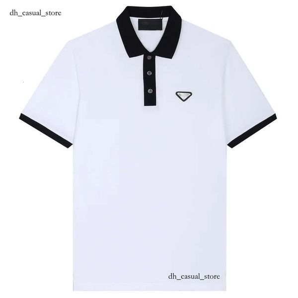 Praada Polo Men's Polo Shirt Design Avançado 2023 New Summer Men's Shirts Design Luxo Design Fashion Men's Polo, best vendendo Sports Casual Men's Shirt 654