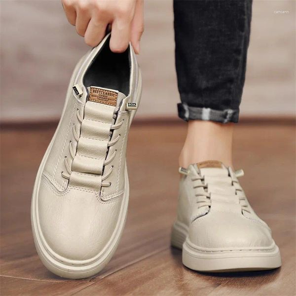 Sapatos casuais 2024 Autumn Fashion Leight Leather Cor Solid Man Sneakers Sneakers ao ar livre esportes resistentes a roupas 7 7