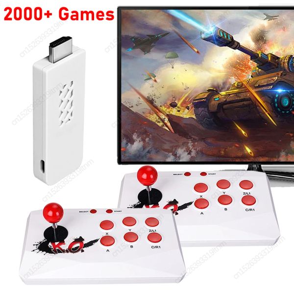 Consoles Arcade Video Game Console Retro Game Stick 2000+ Classic Games 2.4g Double Wireless Joystick Gamepad Joypad para GBA/SFC/MD/MAME