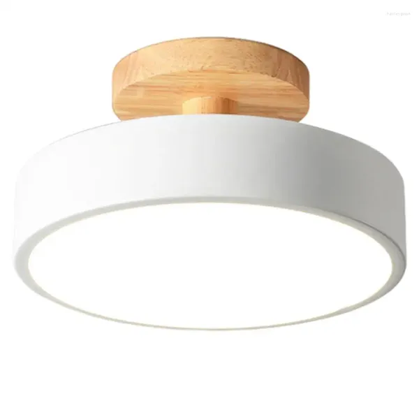 Luci a soffitto a filo a margine di legno leggera Modern Minimalista Elegante camera da letto Elegante lampada rotonda Decorazione per la casa