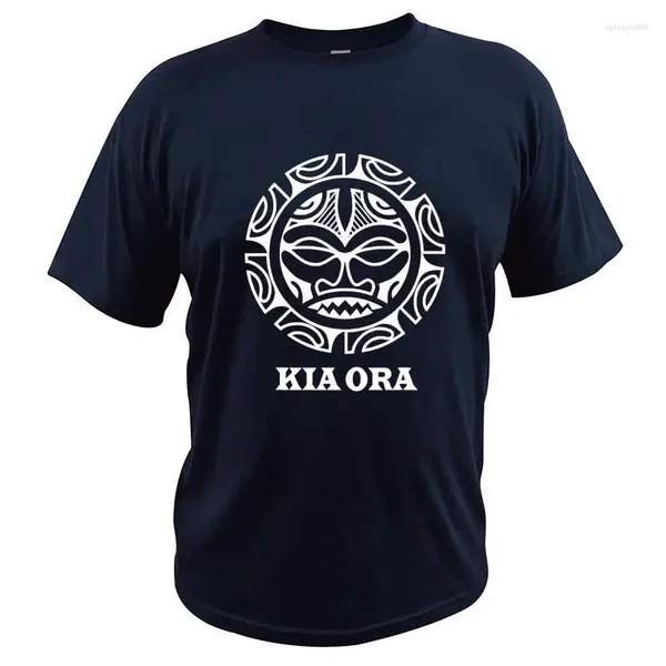 Magliette da uomo cool kia ora cultura camicia maori simbolo saluti zelandesi t-shirt cotone panno morbido di alta qualità