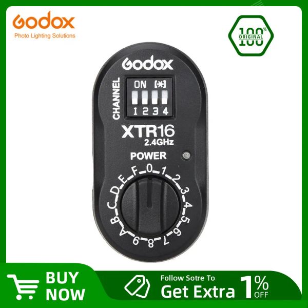 Car GODOX XTR16 Wireless 2.4g Remote Control Flash Receiver para X1C X1N XT16 TRANGEIRO DE TRANSMISTRO WISTRO AD360/DE/QT/SK/QS SERIA