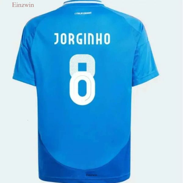 Versione giocatore di maglie di calcio in Italia Maglie da Caldio Pellegrini Chiesa Barella Italia 24 25 Camicie da calcio T donne Set Kit Kit Kit Allenamento uniforme 107