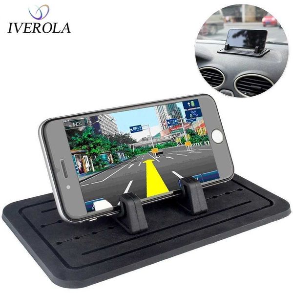 Celular Mounds suportes universais para o telefone do carro do carro não deslizamento sLIP silicone shound teller de telefone para samsung stand stand y240423