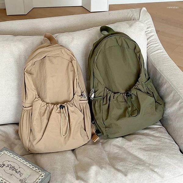 Schulbeutel Ultra-light große Kapazität Rucksack Leichtes Knapsack Mode Nylon-Stoffschule mit Reißverschluss Multifunktionsmädchen