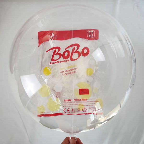 50pc 18/12/20/24/36 pollici gonfiabili Bobo Balloon Transparent Globes FORNITO DI BAGLI PARTY BAILE DECORE DECORE BALLONI DELL'ACCHITÀ BAMBINO 240411