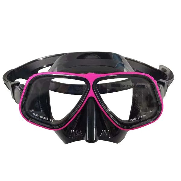 Maschera immersione in plastica in lesse in leghe Attrezzatura scuba Snorkeling Goggles Glass temperato 240418