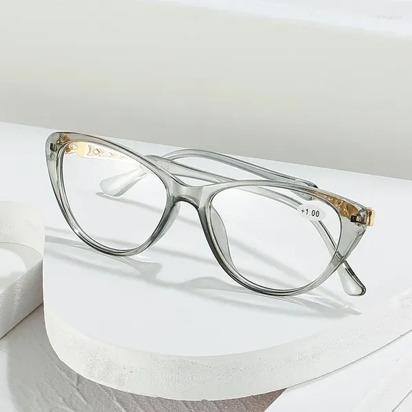 Óculos de sol Vintage Cat Eye Reading Glasses Momen Men Fashion Reader Eyewear Unisex Presbyopic OpyeGlasses Diopters 1 1.5 2 2,5 3 3.5 4