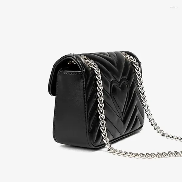 Omuz çantaları moda kadın çantası ofis için günlük lüks tasarımcı zinciri flep crossbody el çantası