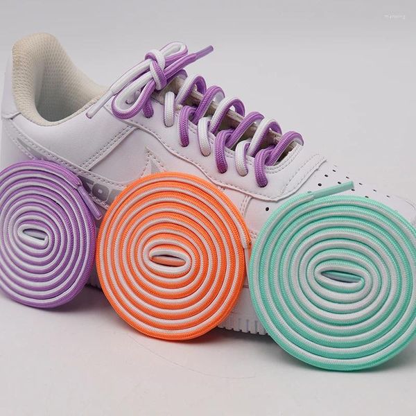 Запчатки для обуви Weiou Официальный круглый тип Shoelace 5,5 мм освещенные кроссовки для полиэфирных кроссовок легкий веревка унисекс 120-180 см. Взрослые размер оптом
