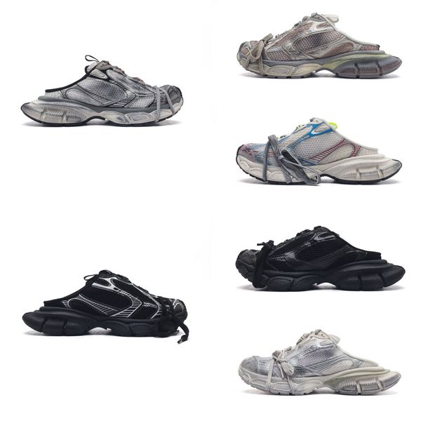 Tasarımcı Erkek Mesh Dantel Yukarı Düşük Top Sıradan Ayakkabı Kadın Yarım Drag Show Retro Baba Baotou Spor Ayakkabıları Boyut 36-45