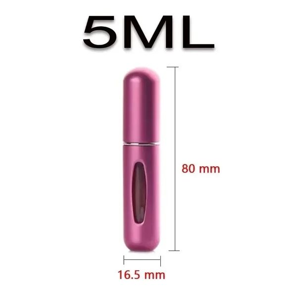 Nuovo bottiglia di profumo da viaggio da 2024 da viaggio portatile da 5 ml di riempimento inferiore contenitore liquido Cosmetici Dispenser Spray Dispenser Headfor Portible Liquid per il liquido portatile per