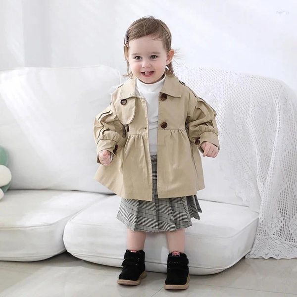 Mantel 2024 Mode Kinder Feste Baumwolle Herbst Frühling Baby Mädchen Kleidung Kinderjacken für Jungen Säugling Outerwears Kleidung 1-3 Jahre