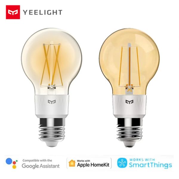 Controle Yeeelight Smart LED BULB LAMP SILK E27 BLIGNIMENTO AJUSTÁVEL SMART 6W 700LM PARA WIFI MIHOME App Apple HomeKit Remote Control