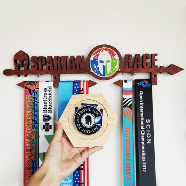 Dekoratif Plakalar Madalya Ekran Askı Tutucu Duvar Montajı Altıgen Depolama Kılıfı Evler Araç Rafı Oyun ve Herhangi Bir Yarışma