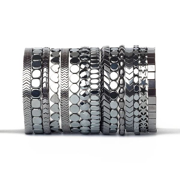 Strands Ematite senza braccialetti magnetici Donna perdita di peso in perline di pietra naturale Bracciale magnetico Magnetto Slingele Health Care Therapy Gioielli