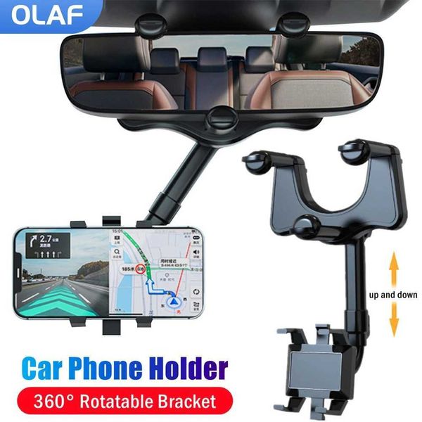 Mobiltelefonhalter befindet sich Halter 360 Rotatable Smartphone -Halter für Autohaltermontage -Support Ständer im Auto GPS einstellbares Teleskop -Handy -Autohalter Y240423