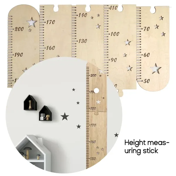 Figurine decorative 1Set Kids Heigh Cresho Growth Chart Charghiple Gauge Decorazione della stanza per la casa Dormitory Household 87ha