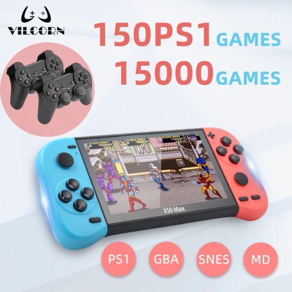 Игроки X50 Max Handheld Game Console 5,1 дюйма HD -экрана