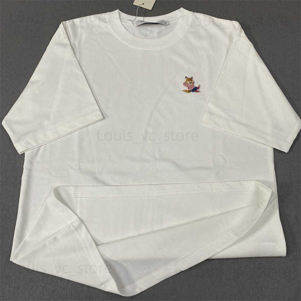 T-shirt da uomo Nuove magliette corta MK ricamo elettrico maglietta a piastra grande 100% maglietta sciolta da uomo e camicia coppia da donna T240423