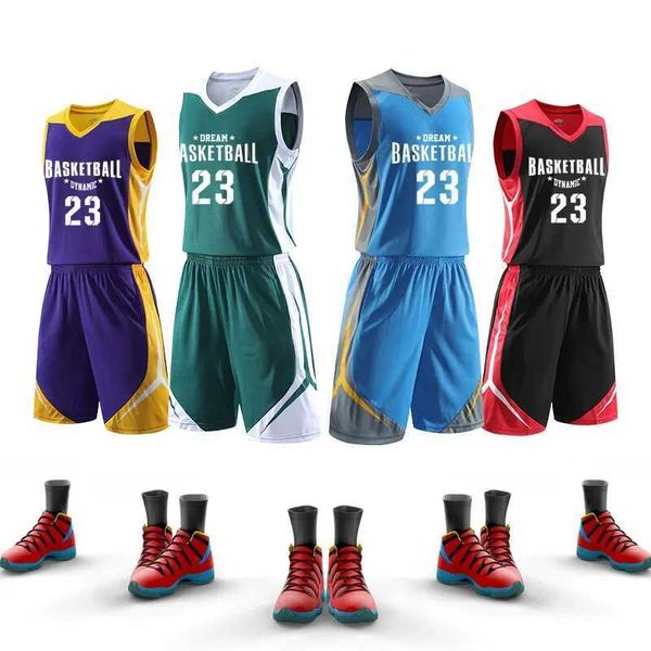 I fan tops Tees Men Basketball Jersey Sets Uniforms Team Team Tracksuitsuitsuit Shorts Shorts Shorts Sump Sports Custom Y240423