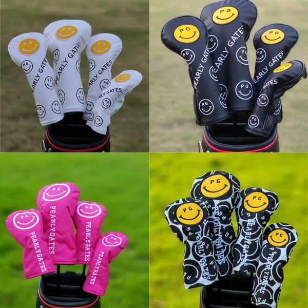 Produkte PG# Golf Club 1 3 5 Wood Headcovers Driver Fairway Woods Cover PU Leder Kopfbezüge Set Protector Golf Accessoires