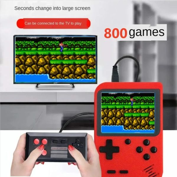 Oyuncular Yeni 800'de 1 Taşınabilir Retro Oyun Konsolu El Oyunları Oyuncuları Boy 8 Bit Gameboy 3.0 inç LCD SCREAT DESTEK 2 Oyuncu AV Çıktı