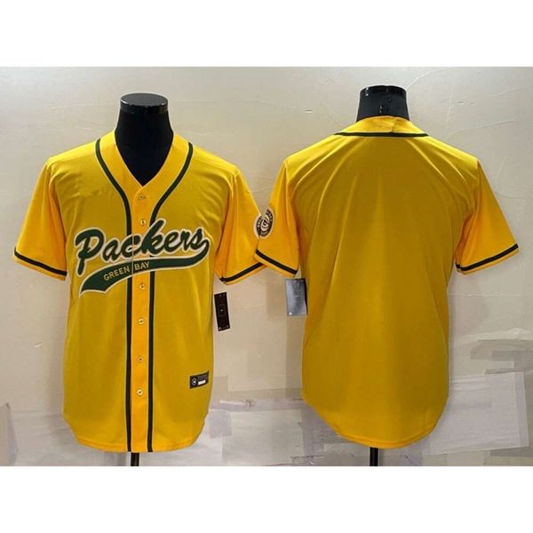 Baseball Jerseys New Rugby Co -Brand Kits Equipe de embalagem 12#Rodgers Cardigan Bordado Jersey