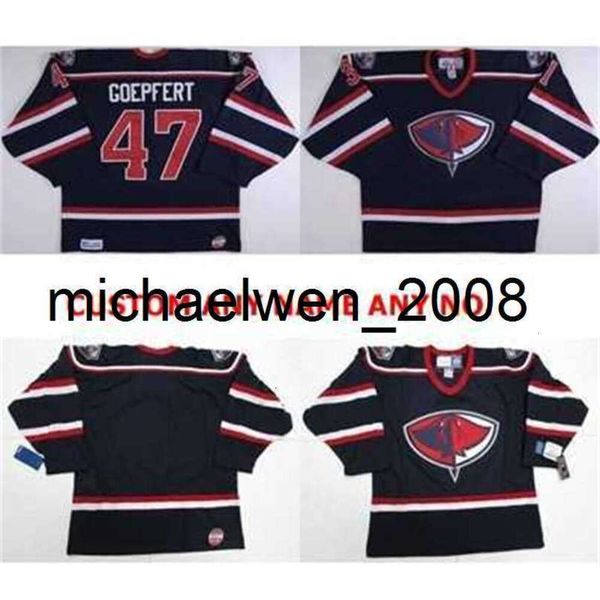 Kob Weng Weng Wholesale 2016 Personalizza Echl South Sting Rays Mens Womens Kids 47 Bobby Goepfert Hockey Goort Goort Cut Custom qualsiasi nome n.