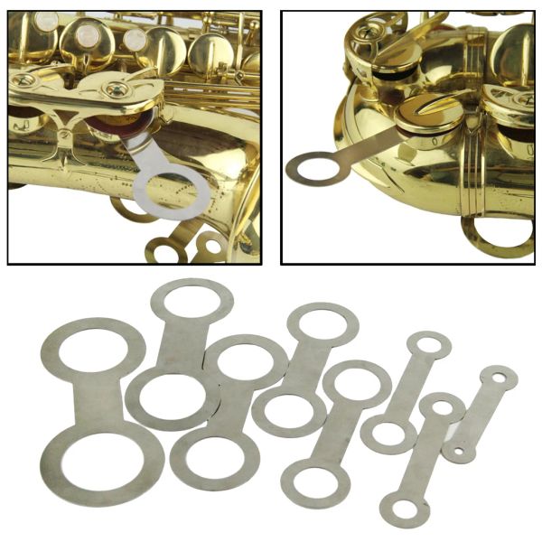 Saxofone 8pcs Ferramenta de reparo de saxofone de sopa de sopa de madeira para saxofone de tenor de soprano Alto Substitua a ferramenta de nivelamento da almofada de pressão plana