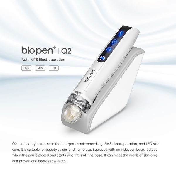 Neueste Schönheitsmaschine Bio Pen Q2 Mikroneedling Stift Elektrisches Gesichtsunternehmen Schönheitsgerät